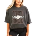 thumbnail image 1 of Leopard Print Touchdown Shirt for Women Football Game Day Graphic Tee, Pepper Shirt, M, 1 of 8