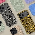 Leopard Print Tough Phone Case, Bold Animal Pattern Dual Layer Shock ...