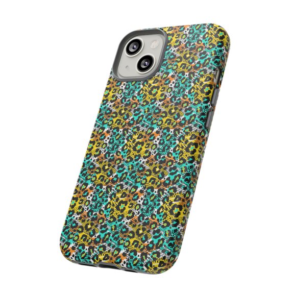 Leopard Print Tough iPhone 15 Case-iPhone-Animal Print iPhone Case