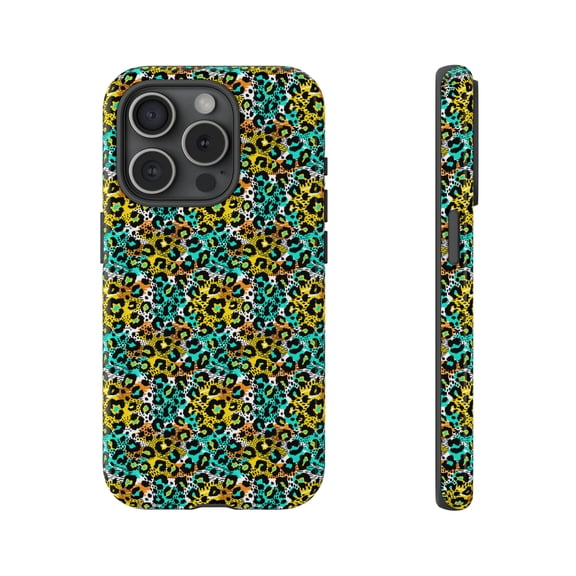 Leopard Print Tough iPhone 15 Case-iPhone-Animal Print iPhone Case