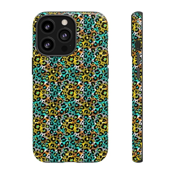 Leopard Print Tough iPhone 15 Case-iPhone-Animal Print iPhone Case