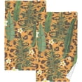 thumbnail image 1 of Leopard Print Towels, 2 PCS, Super Soft Absorbent Hand Towel Cotton Bath Towels for Bathroom Hotel Kitchen Spa Gym 16 X 28 Inches, 1 of 7