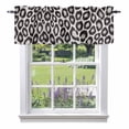 thumbnail image 1 of Leopard Print Valance Curtain for Windows Black Gray Animal Texture Rod Pocket Curtain Valances Short Window Treatments Panels for Kitchen Bathroom Laundry Room Basement 54 x 18 Inch, 1 of 9