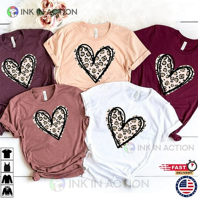 Leopard Print, Valentine’s Day Shirt For Women 2031