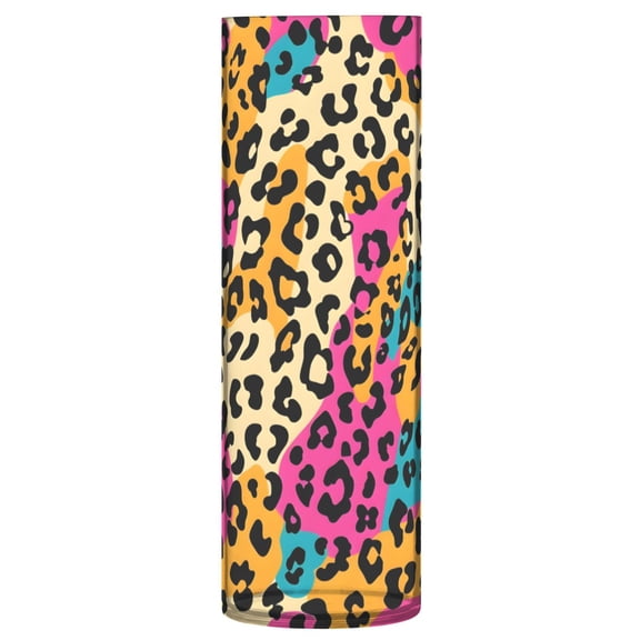Leopard Print Vase Flower Vase Clear Unbreakable Plastic Tall Decorative 11.8in