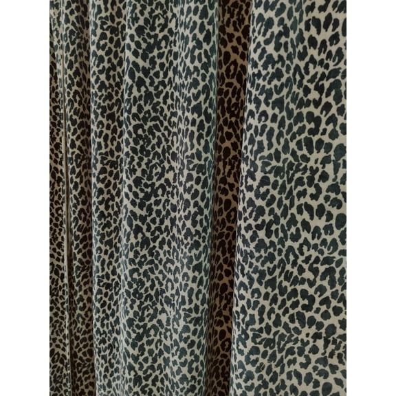 Leopard Print Velvet Curtain: Boho Style , Animal Print Window Drapes – Boho Safari Style Home Decor – Custom Luxury Curtain Panels