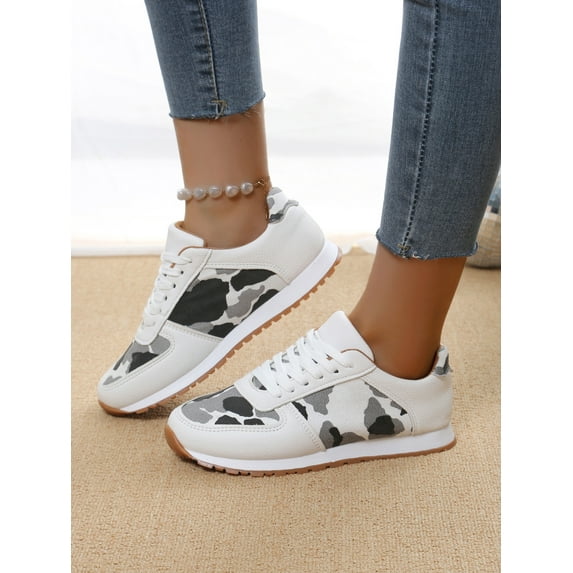 Leopard Print Walking Shoes for Women - Built-In foot arch pad Sneakers for Comfort & Fashion