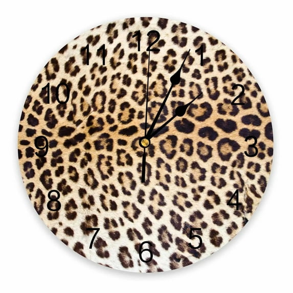 Leopard Print Wall Clock Modern Design Living Room Decoration Kitchen Silent Clock Home Decor