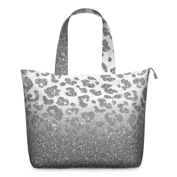 Leopard Print Weekender Bag Tote with Dynamic Cheetah Spots, Cute Fashionable Animal Design, Large Capacity Travel Companion