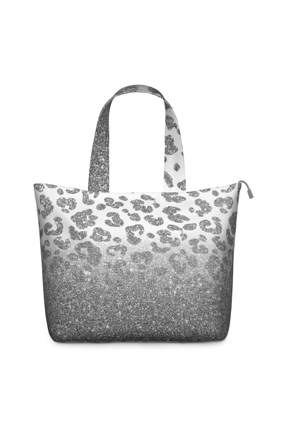 Leopard Print Weekender Bag Tote with Dynamic Cheetah Spots, Cute Fashionable Animal Design, Large Capacity Travel Companion
