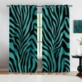 thumbnail image 1 of Leopard Print Window Curtains , Cheetah 3D Printing Grommet Curtains, Black And Green Stripes Blackout Privacy Drapes, Boys Girls Bedroom Decor Curtains 21"W x 45"L (Pack of 2), 1 of 6
