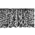 thumbnail image 1 of Leopard Print Window Valance, Achromatic Colors of Repeating Wild Cat Blots and Spots Grayscale Pattern, Curtain Valance for Kitchen Bedroom with Rod Pocket, 54" X 18", Black and Grey, by Ambesonne, 1 of 1