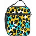 thumbnail image 1 of Leopard Print Yellow Blue Lunch Box - Insulated Lunch Bags for MenWomenWomenMen Detachable Handle Lunchbox Meal Tote Bag, 1 of 7