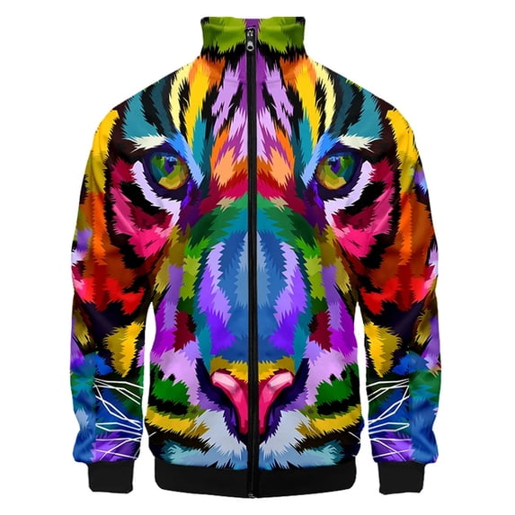 Leopard Print Zipper Hoodies Sweatshirts 3D Printed Jackets For Men Women Clothing Casual Fashion Trendy Unisex Coat Jacket Tops
