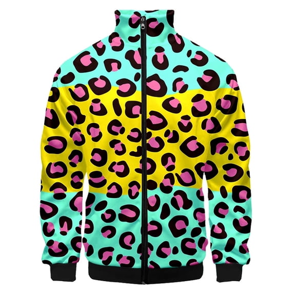 Leopard Print Zipper Hoodies Sweatshirts 3D Printed Jackets For Men Women Clothing Casual Fashion Trendy Unisex Coat Jacket Tops