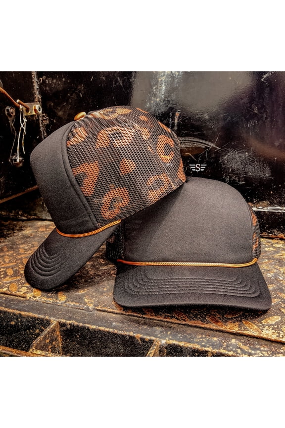 Leopard Printed Mesh Back Magna Pony Cap