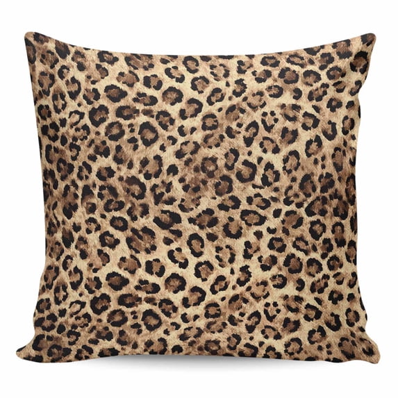 Leopard Printed Pillow Covers 26x26 Inch Decorative Throw Pillow Cover, Modern Animals Textured Brown Sofa Pillowcases Accent Cushion Case Home Decor Bedroom Living Room