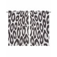 thumbnail image 1 of Leopard Printed Sheer Curtains 45 Inch Length 2 Panels Set for Living Room/Bedroom, Farmhouse Vintage Animals Black Grey Kitchen Curtains Grommet Semi-Sheer Curtains Window Treatments 42"x45"x2, 1 of 7