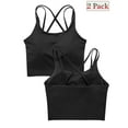 thumbnail image 1 of Leopard Printed Sports Bras for Women Yoga Cami Tops Crop Tank Tops with Built-in Bra Workout Light Support Yoga Bra Gym Tops Tube Vest, Plus Size XS-XL/2PCS, 1 of 8