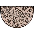 Leopard Prints Abstract Half Round Door Mat NonSlip Mat Indoor