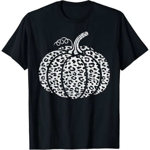Leopard Pumpkin Fall Graphic Trendy Autumn Women's Vintage Gifts T-shirt