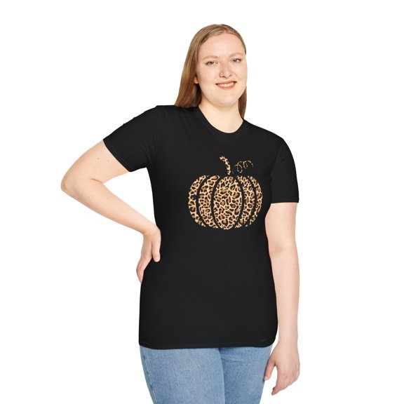 Leopard Pumpkin, Gildan Unisex Softstyle T-Shirt, Graphic Tee, S-3XL