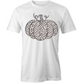 thumbnail image 1 of Leopard Pumpkin T-Shirt | Cool Fall White Tee Gift, 1 of 5