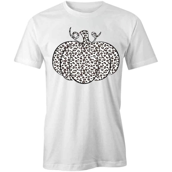 Leopard Pumpkin T-Shirt | Cool Fall White Tee Gift
