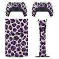 thumbnail image 1 of Leopard Purple Black Spots Console Skin Bundle for PS5 Pro Slim Disc & Digital / PS4 – Full Wrap + Dual Controller Flair, 1 of 5