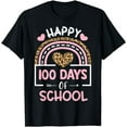 thumbnail image 1 of Leopard Rainbow Happy 100th Day School Cute 100 Days Teacher T-Shirt, 1 of 4
