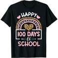 thumbnail image 1 of Leopard Rainbow Happy 100th Day School Cute 100 Days Teacher T-Shirt, 1 of 4