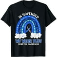 thumbnail image 1 of Leopard Rainbow In November We Wear Blue Diabetes Awareness T-Shirt, 1 of 2