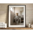 Leopard Reading Newspaper Wall Art Print, Big Cat Bathroom Decor ...