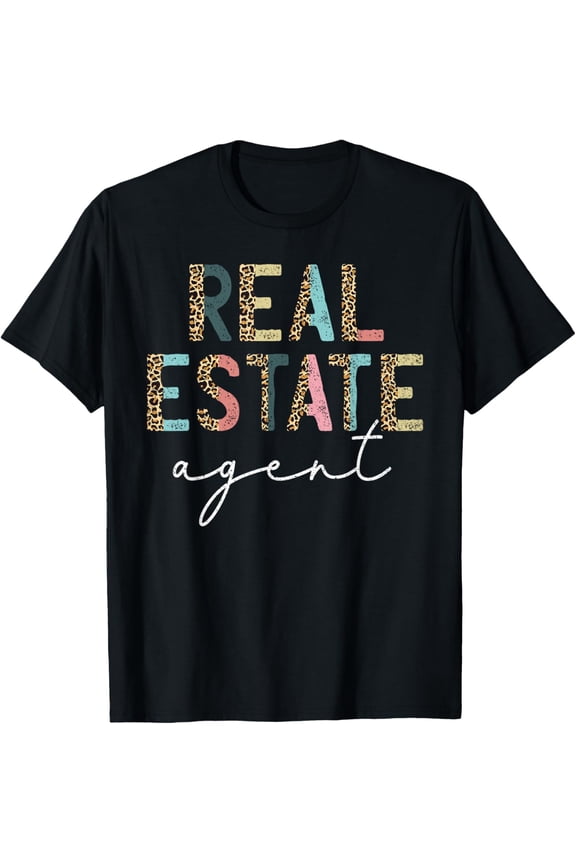 Leopard Real Estate Agent Realtor Investor Home House Broker T-Shirt