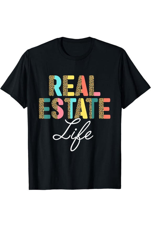 Leopard Real Estate Life Agent Realtor Investor Home Broker T-Shirt mens t shirt,black,women,funny,misfits,men,journey