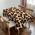 thumbnail image 1 of Leopard Rectangle Tablecloth African Cheetah Skin Leopard Print Brown Table Cloth Dining Table Cover for Home Kitchen Restaurant Party Buffet Picnic 60 x 84 Inch, 1 of 6