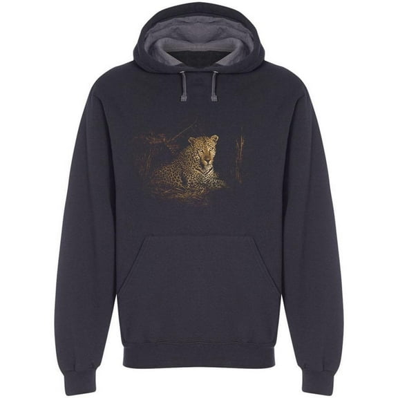Leopard Resting In The Jungle Hoodie Men -Image by Shutterstock, Male Medium