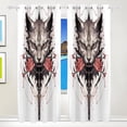 thumbnail image 1 of Leopard Roses Sword Black Out Curtains 84 Inch Length for Bedroom Living Room Windows 2 Panels Set, 1 of 6