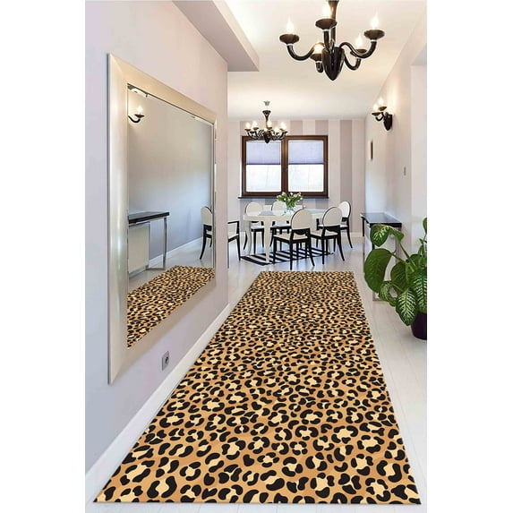 Leopard Rugs, Lepoard Pattern Rug, Loft Rug, Modern Rugs, Colorful Rug, Thin Rug, Step Rug, Custom Rug, Gift For The Home, Home Decor Rug, 3.3'x6.5' - 100x200 cm