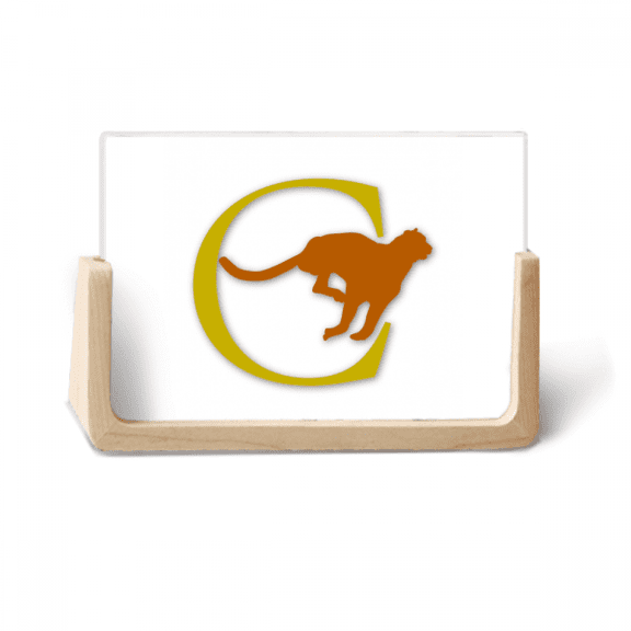 Leopard Running Chasing Prey Photo Wooden Photo Frame Tabletop Display