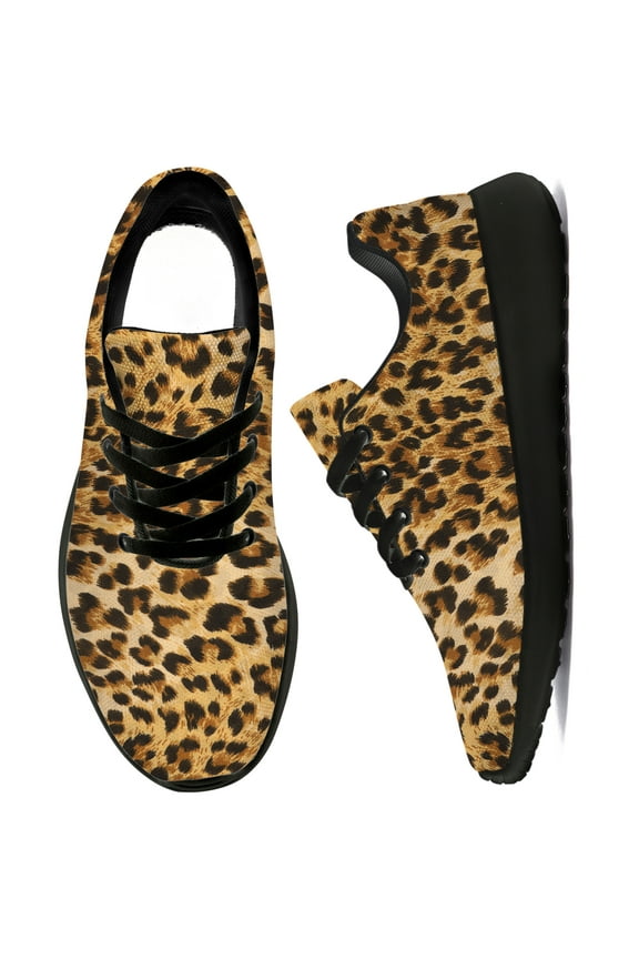 Leopard Running Shoes for Women Tennis Walking Shoes Fashion Sneakers
