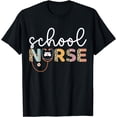 thumbnail image 1 of Leopard School Nurse stethoscope Back To School Nursing Life T-Shirt, 1 of 4