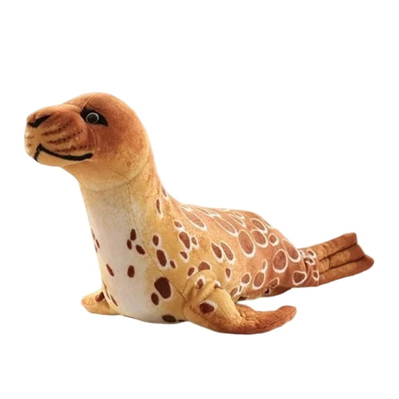 Leopard Seal Plush Toy, Realistic Soft Stuffed Ocean Animal, 1 Piece 12.6 inch Spotted Sea Lion Stuffed Doll, Perfect Cuddly Gift for Kids Animal Themed Party Home Decor Collectible Display