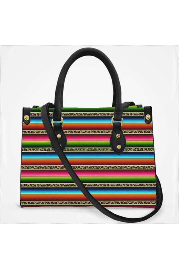 Leopard Serape Cross Body Bags For Women Small Leather Female Handbags Fashion Top-Handle Totes