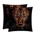 thumbnail image 1 of Leopard Set of 2 Velvet Throw Pillow Covers with Unique Patterns in 16x16, 18x18, and 20x20 Inches for Various Occasions - Throw Pillow Inserts Included, 1 of 6
