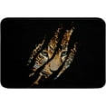 thumbnail image 1 of Leopard Shaggy Absorbent Floor Mat,Paw Print Non Slip Bath Mat Wild Animals Nature Bathroom Rugs Black Soft Bathroom Floor Indoor Doormat Room Decor,30"x18", 1 of 5