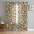 thumbnail image 1 of Leopard Sheer Curtains 72 Inch Length 2 Panels Set for Living Room/Bedroom, Rustic Brown Animals Art Modern Semi Curtain Sheers Drapes Rod Pocket Curtains Window Treatment Set 52''x72''x2, 1 of 7