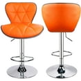 thumbnail image 1 of Leopard Shell Back Adjustable Swivel Kitchen Dining Counter Bar Stool,Set of 2,Orange, 1 of 5
