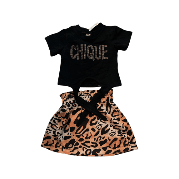 Leopard Skirt Set