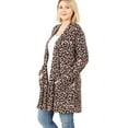 thumbnail image 1 of Leopard Slouchy Pocket Open Cardigan Cover-Up, 1 of 5